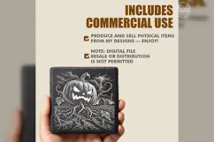 The Rootbound Scowl Pumpkin Halloween Laser Engraving PNG Product Image 5