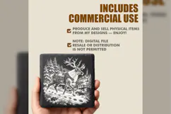 The Antlered Courier Christmas Laser Engraving PNG Product Image 5