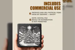 The Crown of Starlight Classic Christmas Laser Engraving PNG Product Image 5