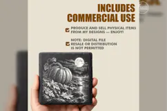 The Moonvine Offering Pumpkin Halloween Laser Engraving PNG Product Image 5
