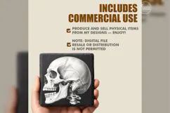 The Silent Profile Anatomy Laser Engraving PNG Product Image 5