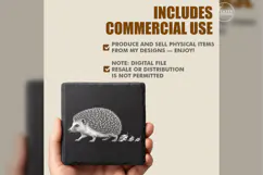 The Leaf-Burrower Woodland Animal Laser Engraving PNG Product Image 5