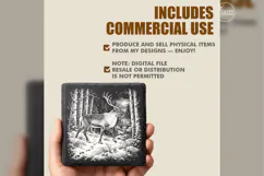 Birchpath Wanderer Reindeer Forest Christmas Laser PNG Product Image 5