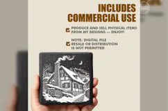 The Chimneykeeper's House Christmas Village Laser Engraving Product Image 6
