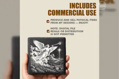 Christmas Angel Proclamation Laser Engraving PNG Product Image 5