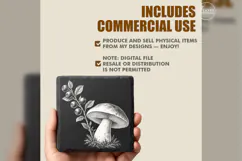 The Bilberry Companion Woodland Laser Engraving PNG Product Image 4