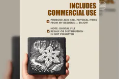 The Frosted Snowflake Biscuit Christmas Engraving PNG Product Image 5