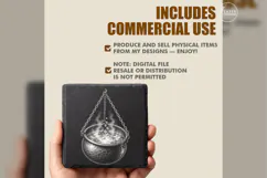 The Chain-Bound Brew Witchcraft Laser Engraving PNG Product Image 5