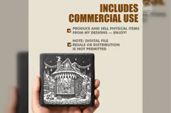 The Toymaker's Window Christmas Village Laser Engraving PNG Product Image 5
