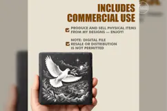 Dove of Peace Bethlehem Laser Engraving PNG Product Image 5