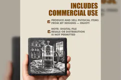 The French Press Morning Winter Drink Laser Engraving PNG Product Image 6