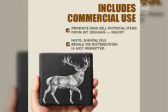 The Bracken Hart Woodland Animal Laser Engraving PNG Product Image 5