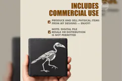 The Hollow Corvid Anatomy Laser Engraving PNG Product Image 5