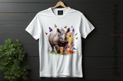 African Rhinoceros Clipart 04 variations Product Image 2