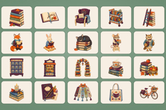 Little Autumn Society 100 Folk Gouache PNG Cliparts Product Image 7