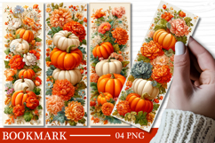 Cute Pumpkin Bookmark Design - Pumpkin Bookmark Png Product Image 1