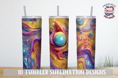 3D Tumbler wrap bundle Liquid 3D Gold Abstract Galaxy Product Image 10