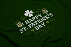 Happy St. Patrick's Day Beer &amp; Clover SVG Product Image 4
