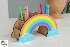 Desktop organizer for kids | pencil case with boho rainbow Product Image 4
