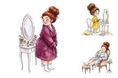 Watercolor Makeup Girl Clipart Bundle Product Image 4