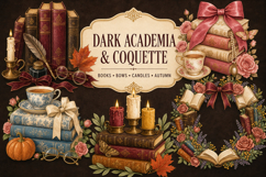 Cozy Bookish Autumn 82 PNG Clipart Bundle Product Image 4