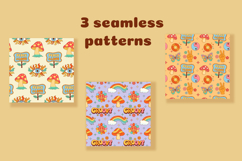 Groovy Retro Clipart Set, 70s Boho Hippie SVG Elements Product Image 4