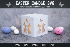 Easter tea light template SVG I Easter paper cut SVG Product Image 1