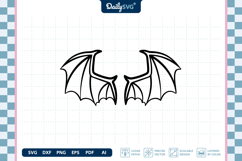 Demon Wing SVG - Devil Wings Cut File Product Image 1