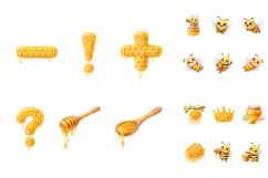 Dripping Honey Alphabet Sublimation Designs Product Image 4