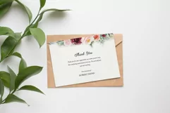 Floral Funeral Thank You Card, Ms Word & Photoshop Template Product Image 4