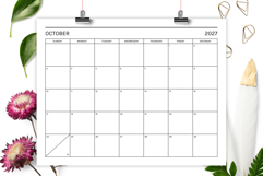 2027 Basic Modern 8.5 x 11 Inch Calendar Template Product Image 4