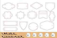 Leather Label Signs / Different Shapes Vector Cut Files 310 Product Image 4