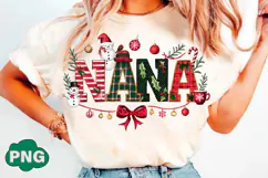 Christmas Nana PNG Trendy T-shirt Product Image 2