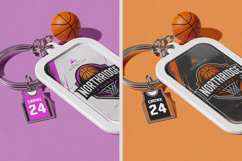 Basketball Keychain with Charms Mockup Product Image 4