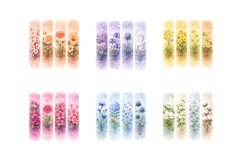 Watercolor Floral Brushstroke Clipart Product Image 4