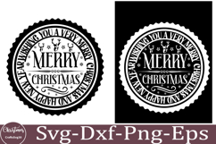 Christmas Round sign Svg holiday quotes Svg design Christmas Product Image 1