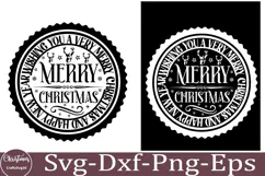 Christmas Round sign Svg holiday quotes Svg design Christmas Product Image 1