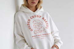 Golden Crust Bakery Retro T-Shirt Design Product Image 4
