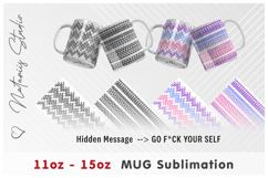 2 Adults Hidden Message Designs - 11oz/15oz Bottom Mug. Product Image 3