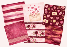 Romantic Hearts &amp; Roses Backgrounds Product Image 5