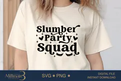 Slumber Party Squad Birthday Party SVG, Girls Spa Party Product Image 4
