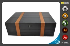 5 pcs Sizes Wooden Box, Jewellery Box Gift, Laser Cut File Product Image 4