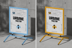 Advertising Metal Sidewalk Sign Mockup Product Image 4