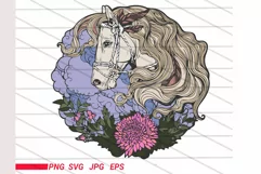 Horse png eps svg jpeg horse in flowers Product Image 2