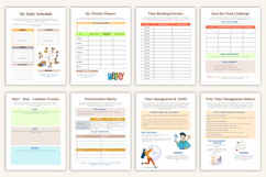 ADHD 2026 Time Management Worksheets Product Image 4