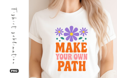 Make Your Own Path Retro Floral Graphic t-shirt sublimation Product Image 1