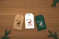 Merry and Bright Christmas Deer SVG Product Image 3