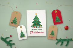 Flat Merry Christmas Tree SVG Product Image 6