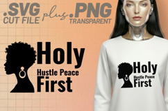4x Motivational Quotes Holy Hustle Power Afro SVG Cut Files Product Image 4