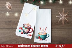 Kitchen Towel Sublimation | Christmas hot drinks Product Image 1